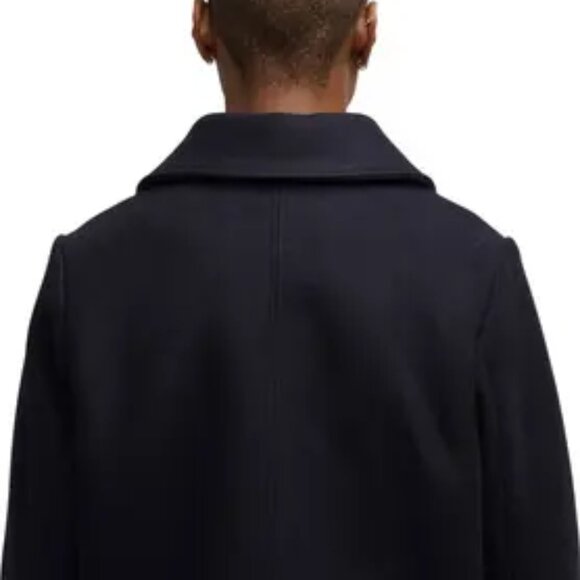 NEW SCOTCH & SODA Wool Blend Izak Peacoat With Contrast Detail, Removable Collar - Picture 7 of 7